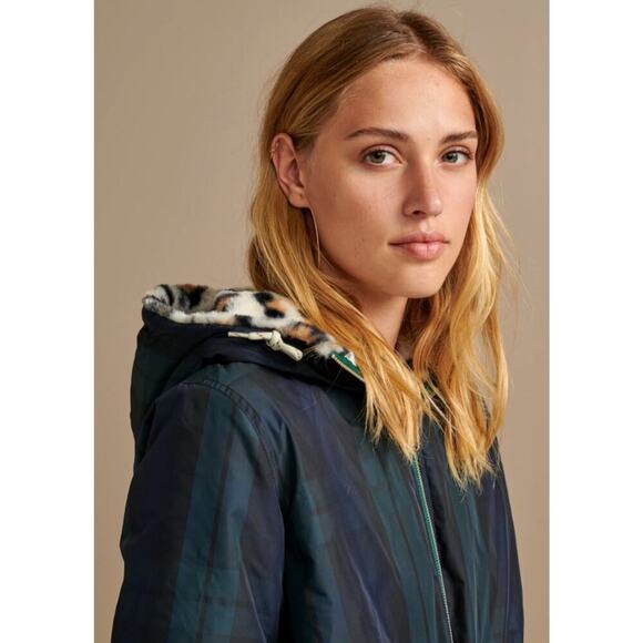 Bellerose Reversible Apache Jacket Cheetah Tartan Small - Picture 3 of 12